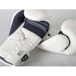 Paffen Sport FIT Boxing Gloves with Breathable Mesh Palm for Boxing, Kickboxing, Muay Thai, K1 and Other Martial Arts, white