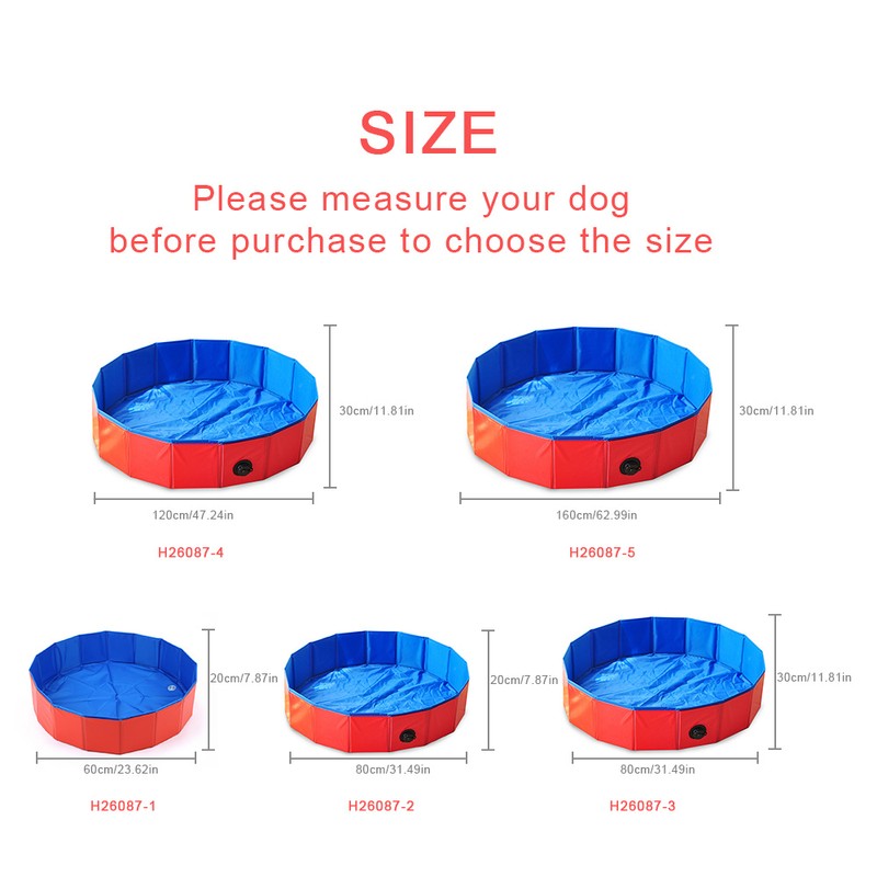 Foldable Pet Bath Pool Collapsible Dog Pool Pet Bathing Tub
