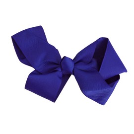 4 Inch Grosgrain Hair Bow for Girls - Royal Blue