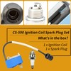 seacses Upgraded CS-590 Ignition Coil Spark Plug Set Compatible with