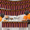 4Pcs Halloween Banner Decorations, 39Ft Pumpkin Foil Fringe Tinsel Streamer