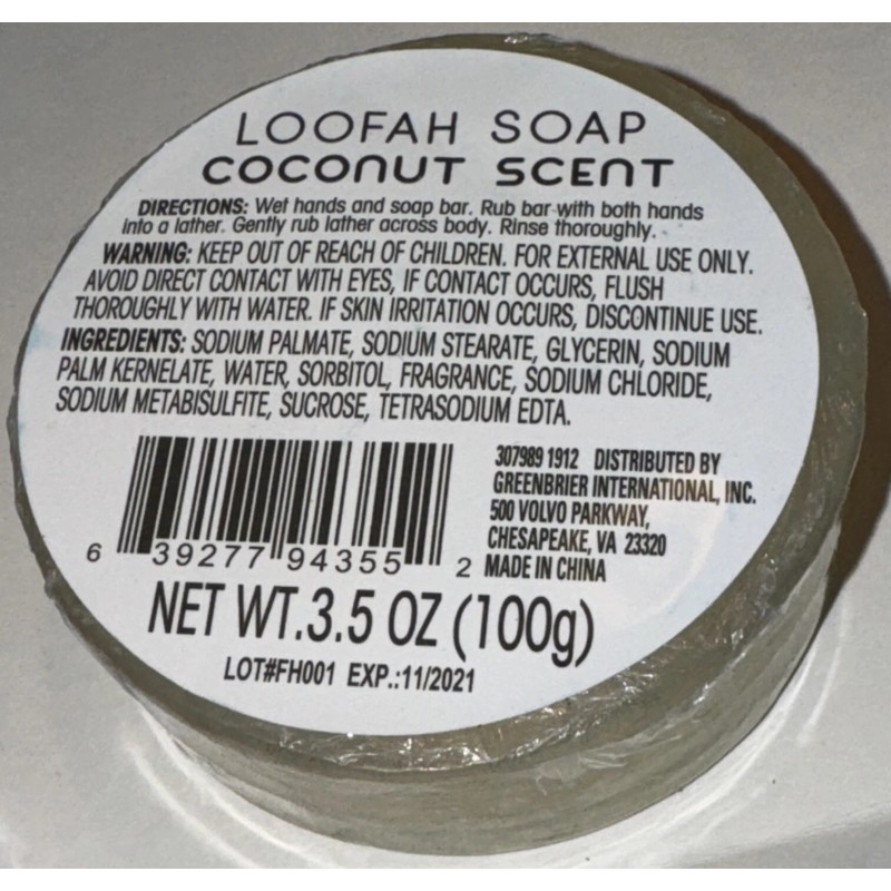 LOOFAH SOAP - Lavender Citrus Coconut SCENT SOAP - 3.5