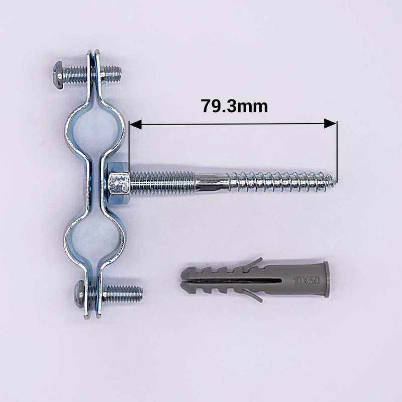 SKIR'CO Double Pipe Bracket for 16-20 mm Pipes, Pipe Support