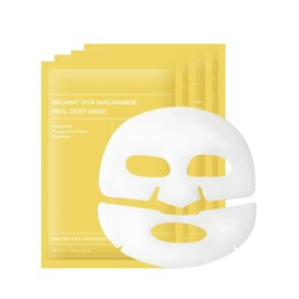 Beauty Bio Máscara de Colágeno, Paquete de 12 Piezas, Hidratante y Rejuvenecedora, para Todo Tipo de Piel (Amarillo)