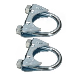 KOTARBAU® Set of 2 U-bolt clamp 36 mm exhaust pipe clamp pipe clamp U-bolt for mounting antenna pipes masts universal clamp for pipe connections