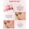 Make-up Rouge Palette with Blush Brush, 6 Colours, Matte Blush