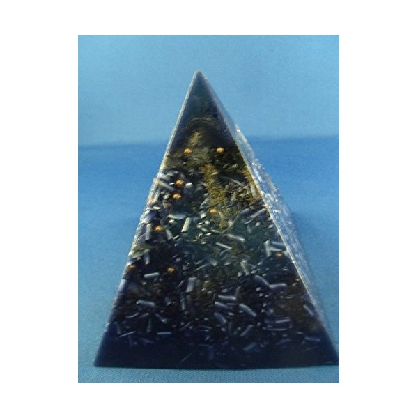 Indigo Blue Tall Large Pyramid Orgone Generator Energy Accumulator Perfect