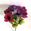 CB Imports Artificial Anemone Bunch 9-Stems 23cm, Red Pink and