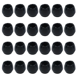 Antrader 24pcs Silicon Furniture Pads Floor Protector Sofa Non-Slip Chair Feet Pad Table Leg Cap with Felt Pads Fit Round Chair Leg 7/8" to 1" (2.2-2.5cm) or Square 2/3" to 4/5"(1.7-2.0cm),Black