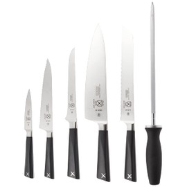 Mercer Culinary Züm 7-Piece Forged Knife Set in Roll,Black