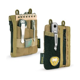 VIPERADE VE18-S Small EDC Bag Mini EDC Pocket Pouch Tool Organiser, Small EDC Organiser Tool Bag with 6 Pockets, EDC Organiser Bag for Men, Small Multitool Pockets Organiser Khaki