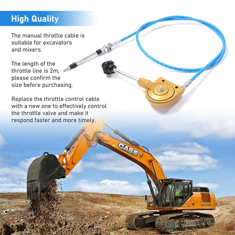 Creative.c Manual Throttle Cable 2m Throttle Accelerator Cable Replacement for