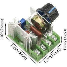 AC 50-220V 2000W 25A Motor Speed Controller SCR High-power Electronic Voltage Regulator Module Motor LED Dimmerswith Speed Control Knob(5pcs)