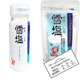 Paradise Plan Snow Salt Cooking Bottle Stand Pack Set (1.8 oz + 2.1 oz (50 g + 60 g), Miyakojima Sea Blessing with Special Opening Day Sticker
