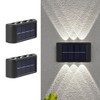 2 Pcs Solar Wall Lights Up and Down Solar Lamps