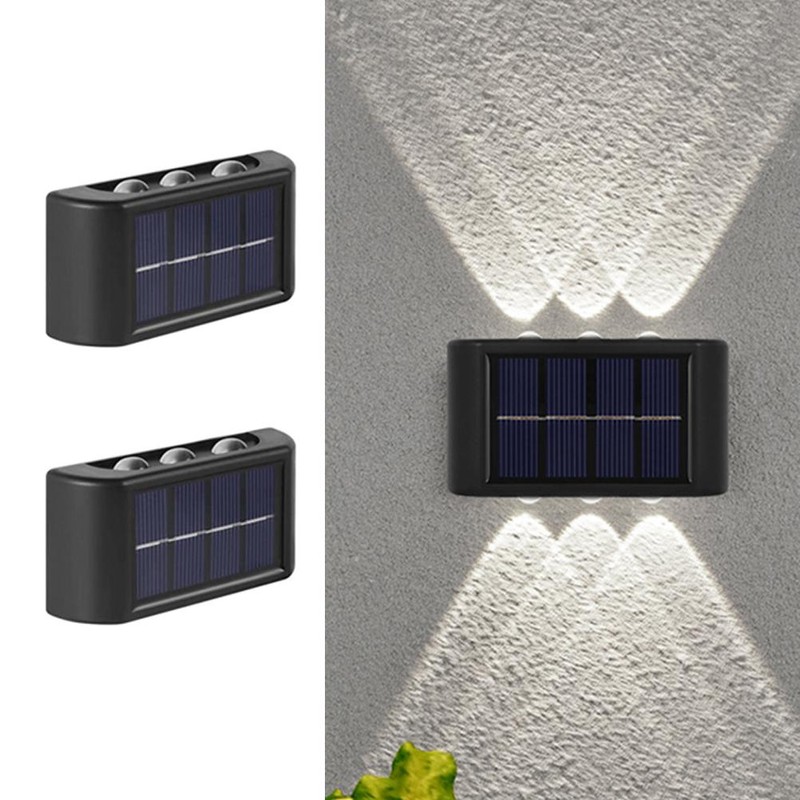2 Pcs Solar Wall Lights Up and Down Solar Lamps
