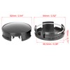 X AUTOHAUX 4 Pcs 62mm 4 Lugs Universal Black Car