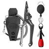 SAMSFX Aluminum Saltwater Fishing Pliers Locking with Quick Nail Knot