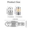 Sewer Rotating Button Jetter Nozzle, Stainless Steel Cleaning Tool Fixed