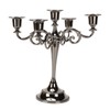 Metal Candelabra Black 5 Arms Elegant Colorfast Stable Wide Base