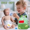 10Pcs Reborn Baby Doll Diaper Bag Care Set Dino Backpack