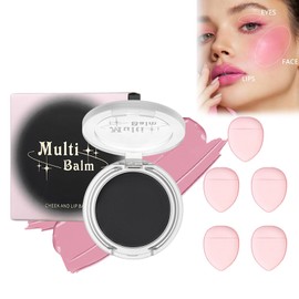 Multi Face Balm Colour Changing Blush, Black Cream Blush, Colour Changing Blush for Cheeks and Lips, Makeup Multifunctional Balm for Light and Natural Face Makeup