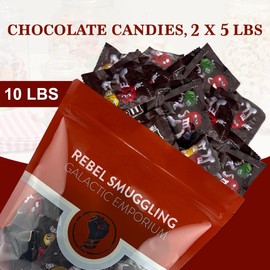 Fun Size Milk Chocolate Candy Pieces Bulk 5 x 2lb Bags of Individual Packs by Rebel Smuggling Galactic Emporium (10lbs Total)