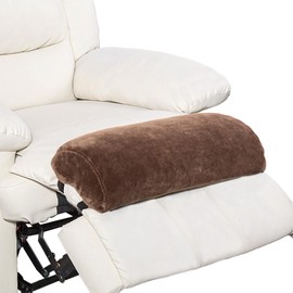 1 MIDDLE ONE Recliner Leg Rest Cushion with Strap, Memory Foam Under Knee Pillow for Back Sleeping and Foot Elevation, Half Moon Bolster Pillow for Chair, Head, Lumbar Support, 23x9x4in (Brown)