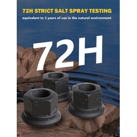 TIROL 10PCS M22x1.5 Two-Piece Flange Wheel Lug Nuts, 33mm Hex Semi Nuts, 6mm Short Sleeve Nuts for Heavy Duty Truck, Semi Truck Fit Aluminum or Steel Wheels, with Hub Piloted Seat and 26mm Bolt Hole