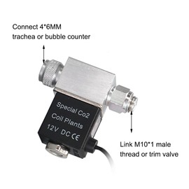 DONGKER CO2 Solenoid Valve, DC 12 V Aquarium CO2 Regulator, Electric Solenoid Valve, CO2 System Regulator for Aquariums, Water Plants, Grass Growing