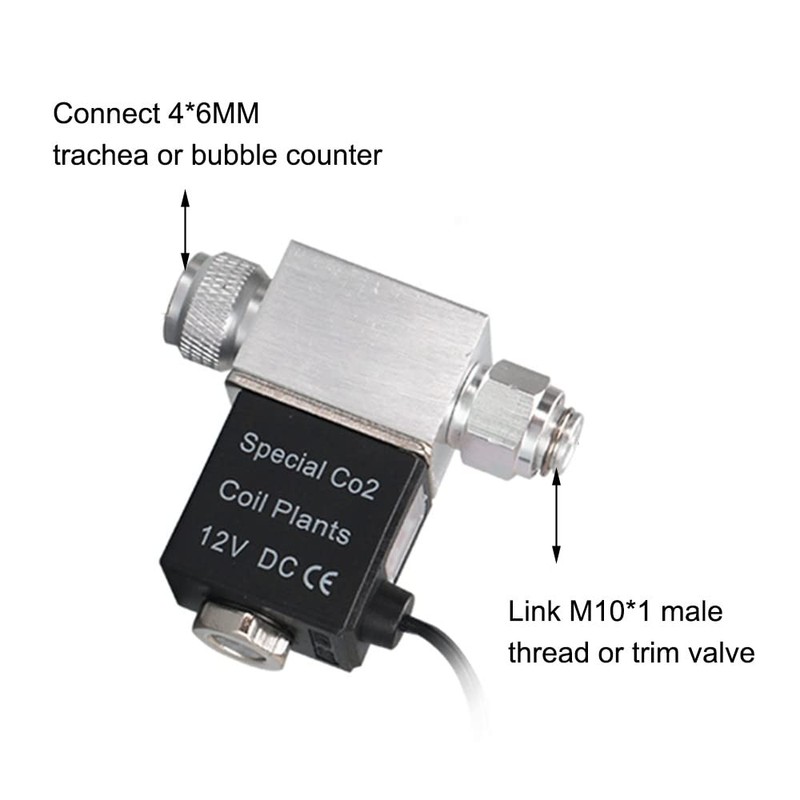 DONGKER CO2 Solenoid Valve, DC 12 V Aquarium CO2 Regulator,