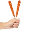 Orange Rock Candy Sugar Sticks - Orange Flavored - 12