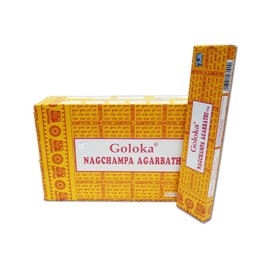 Goloka Nag Champa Agarbathi incense sticks 16 g Yellow Nagchampa pack of 1, 3, 6, 12