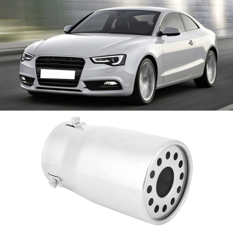 Car Modification Universal Straight Exhaust Pipe Bevel Inner Curl Tail