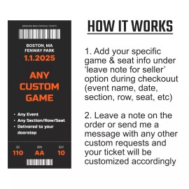 2025 Detroit Tigers Replica Ticket Stub Customizable Any Seat Info and Any Game