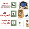 Lámpara Recargable Solar Linterna Camping Led - para Acampar