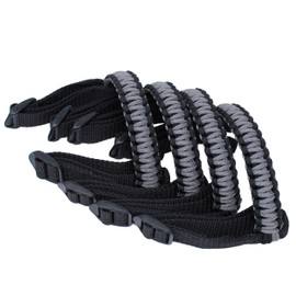 BubbasGarageTv - Paracord Grab Handles for Jeep Wrangler JL & Jeep Gladiator JT (Charcoal Grey)