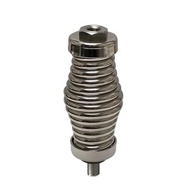 Super Heavy Duty Stainless Steel Antenna Barrel Spring For The Heaviest CB Amateur and Two Way Antennas 3/8-24 Thread with Coupling Nut