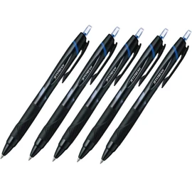 Uni-ball Jetstream Extra Fine Point Retractable Roller BallpointPens,-rubber Grip Type -0.7mm-Blue Ink-value Set of 5