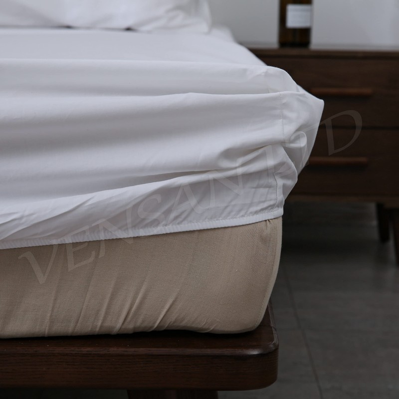 Vensan Fitted Bedding Sheet King Size 100% Cotton Sateen,300 Thread