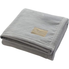 f/l Gentle Lifestyle Seal Woven Cotton Blanket, Made in Japan, 100% Cotton, Natural Material, Sensitive Skin, Can Be Used All Seasons, Washable (Blanket (Half Blanket), Gray)