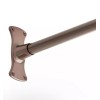 Signature Hardware 66" Straight Brass Shower Rod WITH Flanges-Oil Rubbed