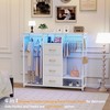 YAKANJ Dresser for Bedroom with 2 Clothes Racks,4 Drawer Dresser