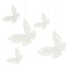 Hanging Butterfly White. Pack of 5