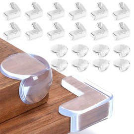 Corner Protector for Baby (20-Pack),Table Corner Protectors for Baby Corner Guards，Baby Proof Clear Safety Guards，12 L-Shaped and 8 Round-Shaped Furniture Corner Covers for Baby Child Keep Safe