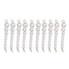 10Pcs Pearl Shoe Chains Polished ABS Resin Metal Buckle Widely