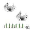 SJJJS 2 Pieces Pipe Brackets Clothes Rail Stainless Steel Adjustable