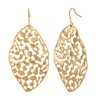Gold Leaf Earrings for Women, Hollow Leaf Drop Geometric Dangle