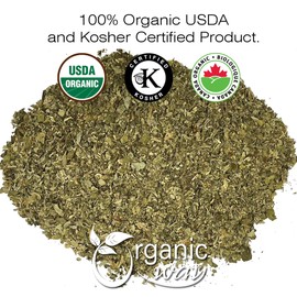 Organic Way Lungwort Dried Leaves Cut & Sifted - Vegan, Kosher & USDA Certified - 8 Oz (227 gm)