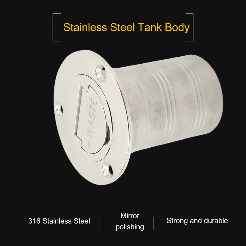 Boat Filler Right Angle Clamshell 316 Stainless Steel Hardware for